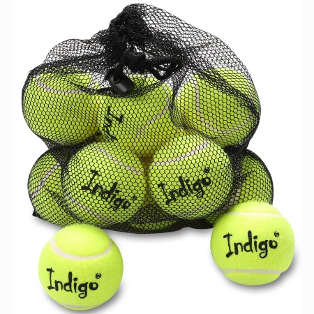 Купить Мяч для большого тенниса Indigo (12 шт в сетке) начальный уровень в Михайлове 