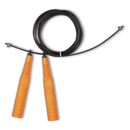 Купить Скакалка высокооборотная Кроссфит стальной шнур в оплетке 2.9 м чёрно-оранжевая в Михайлове 